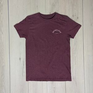 Quicksilver sz small maroon graphic t shirt